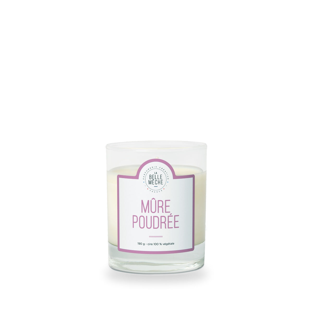 Bougie parfumée Mûre Poudrée de La Belle Mèche, 190 g
