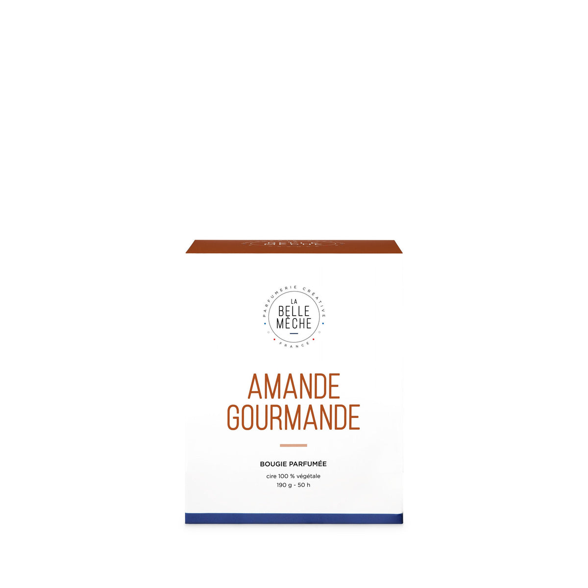 Bougie parfumée Amande Gourmande de La Belle Mèche, 190 g, coffret