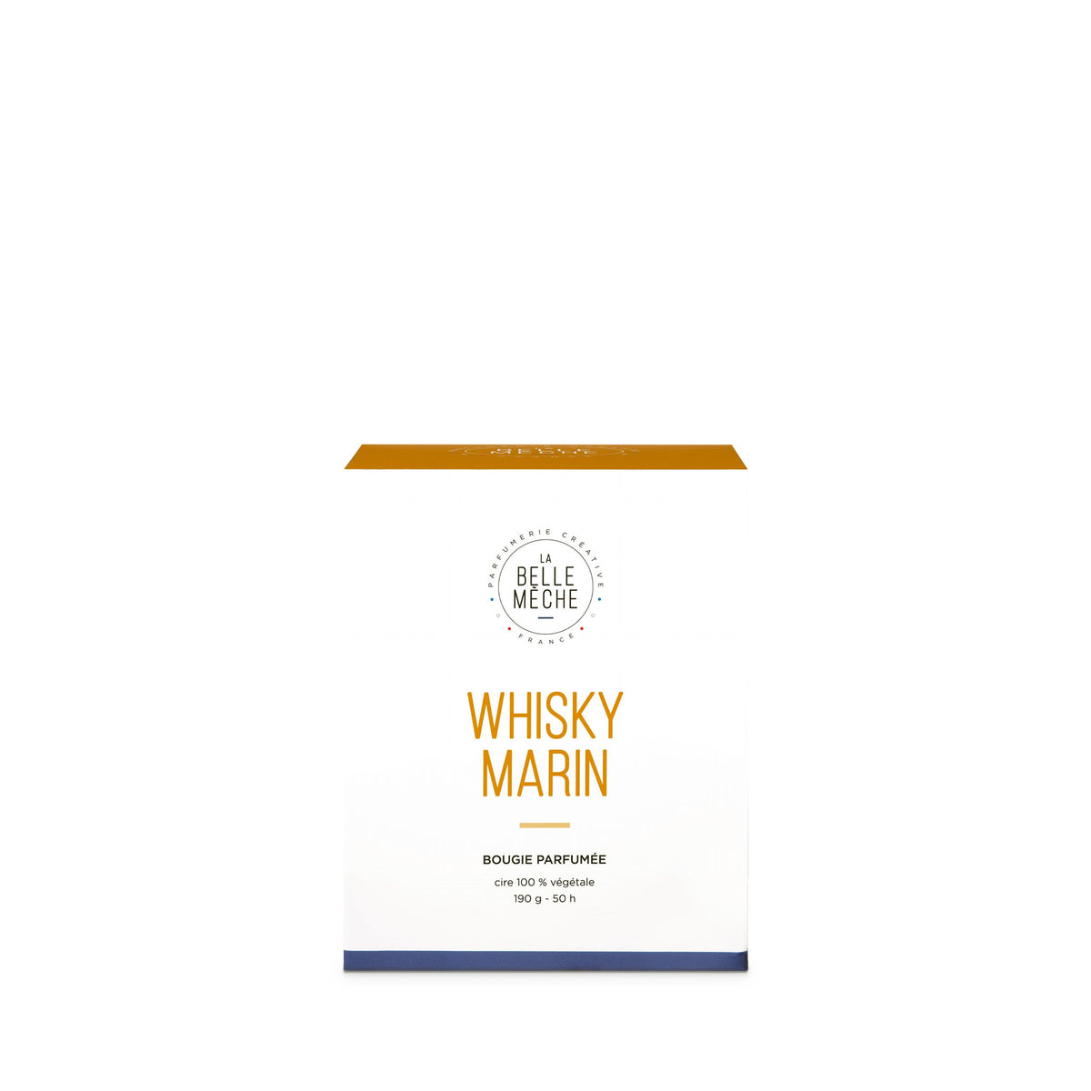 Bougie parfumée Whisky Marin de La Belle Mèche, 190 g, coffret
