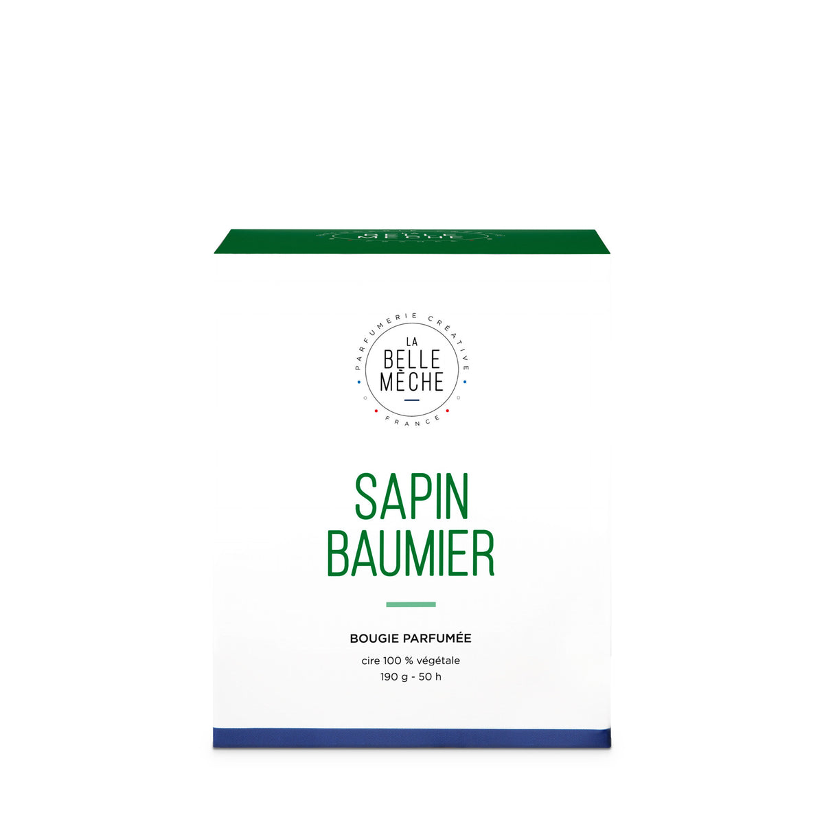 Bougie parfumée Sapin Baumier de La Belle Mèche, 190 g, coffret