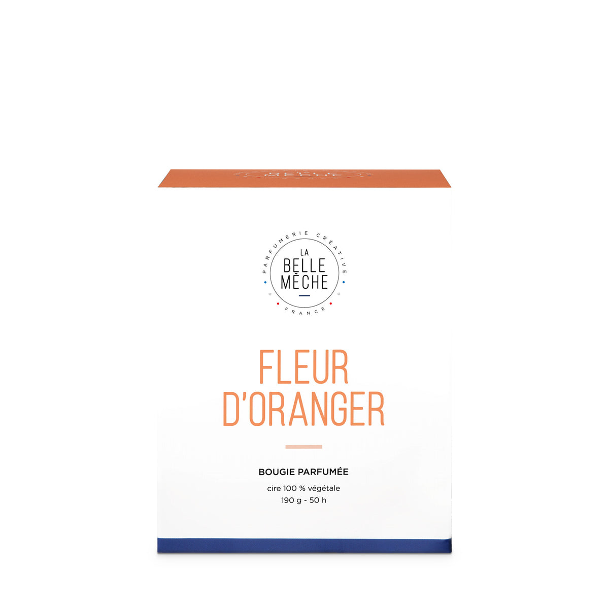 Bougie parfumée Fleur d’Oranger de La Belle Mèche, 190 g, coffret