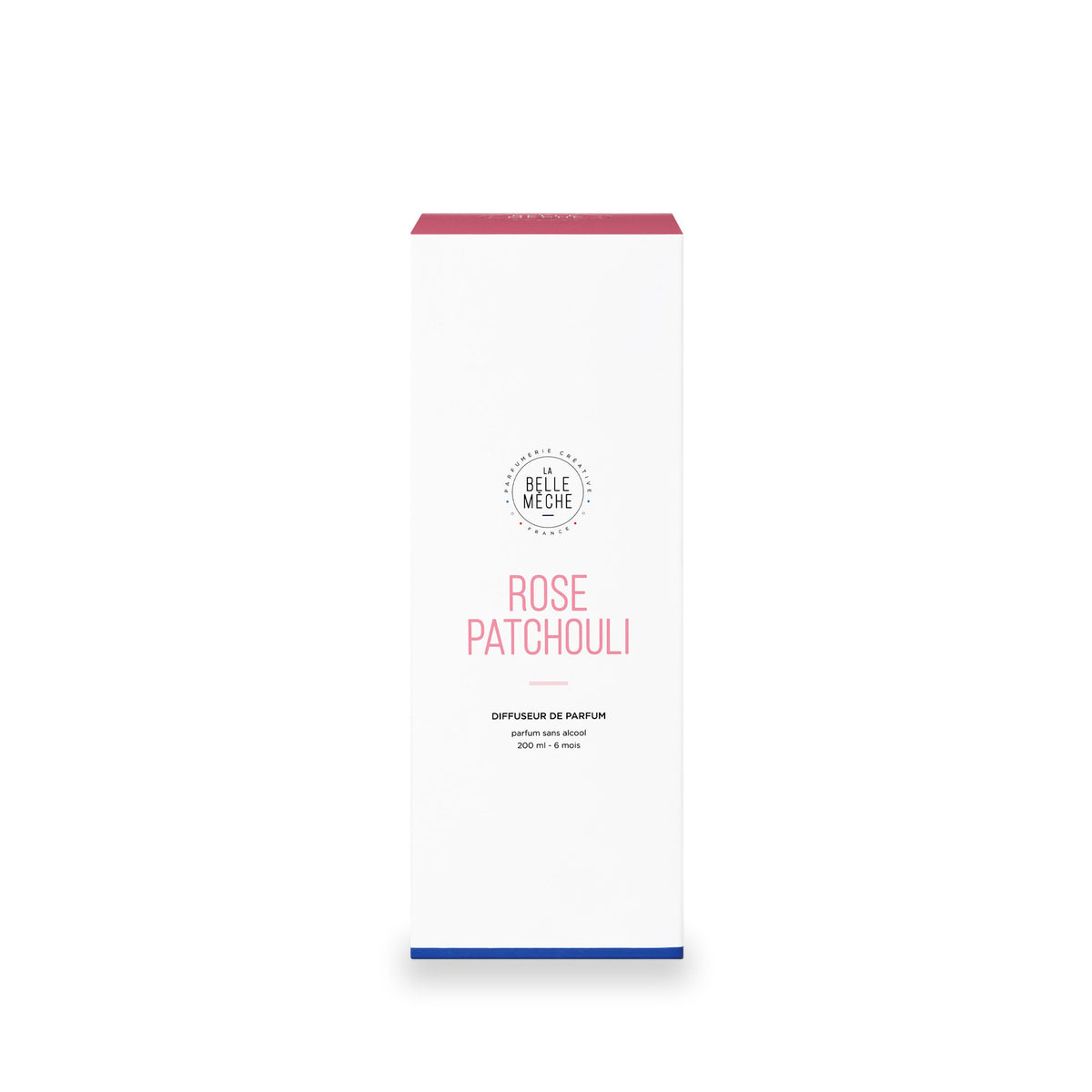 Diffuseur à bâtonnets Rose Patchouli de La Belle Mèche, pot en verre de 200 ml, deuxième vue