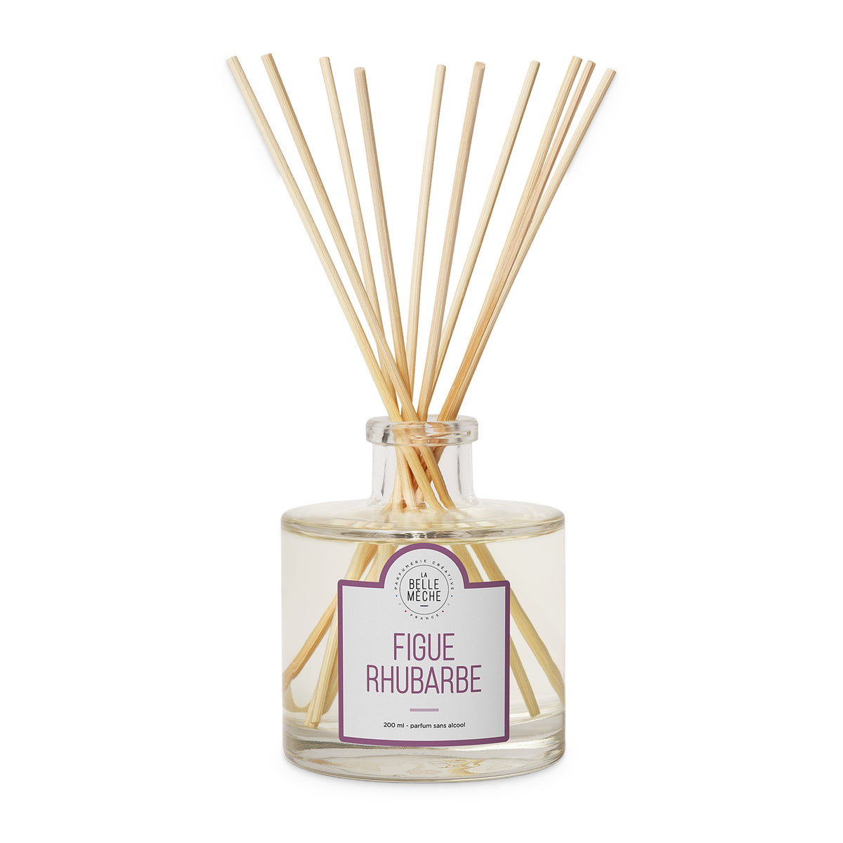 Fig Rhubarb Reed Diffuser by La Belle Mèche, 200 ml glass jar