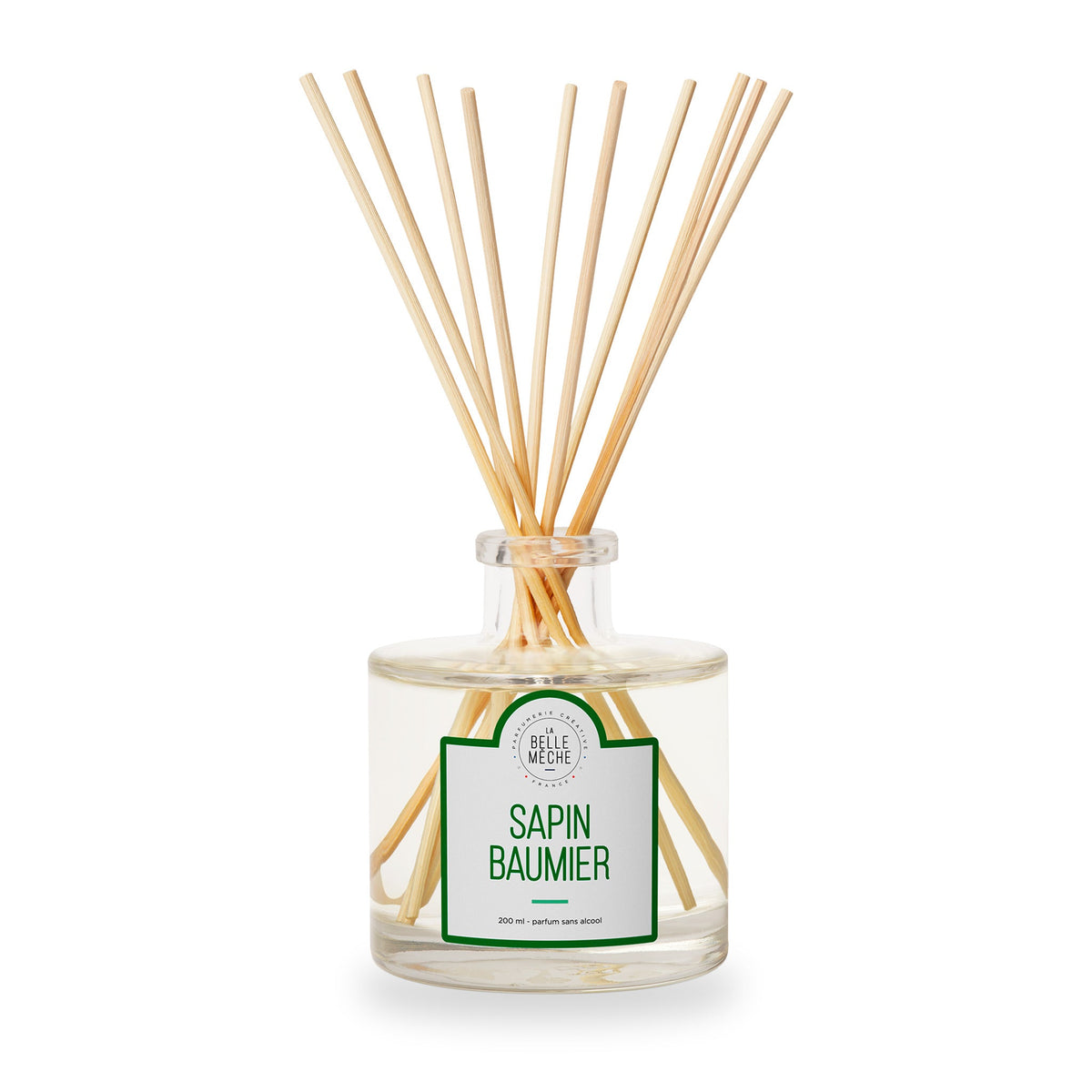 Fir Balsam Reed Diffuser by La Belle Mèche, 200 ml glass jar