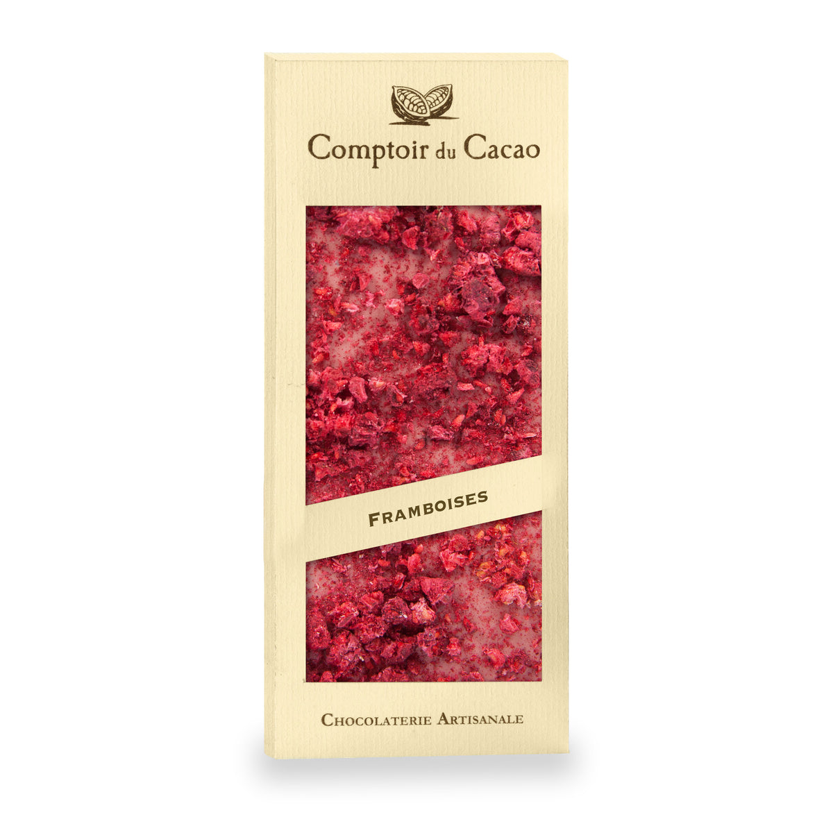 Tablette de chocolat ruby à la framboise du Comptoir du Cacao