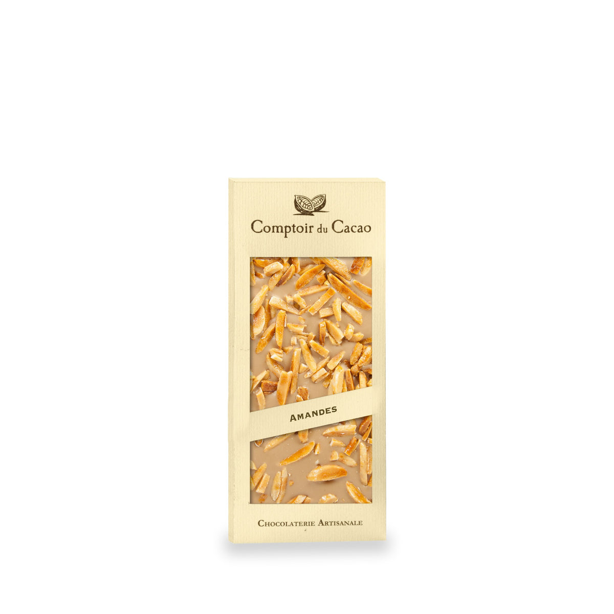 Almonds Blond Chocolate Bar by Comptoir du Cacao, 90 g