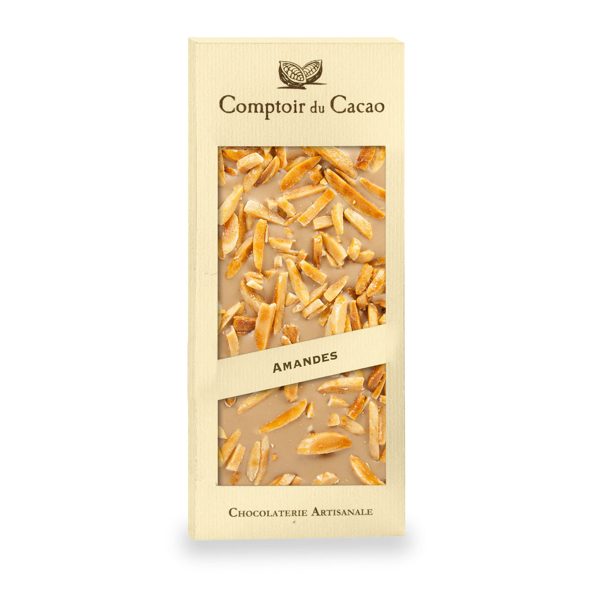 Almonds Blond Chocolate Bar by Comptoir du Cacao, 90 g