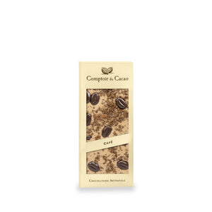 Tablette de chocolat blond au café