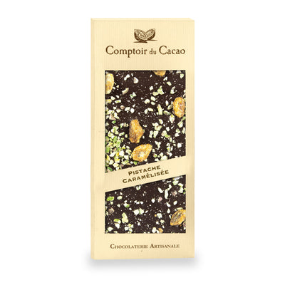 Tablette de chocolat aux pistaches