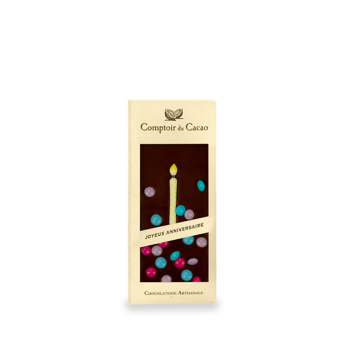 Happy Birthday Chocolate Bar by Comptoir du Cacao, 90 g