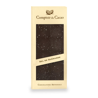 Tablette de chocolat noir au sel de Guérande