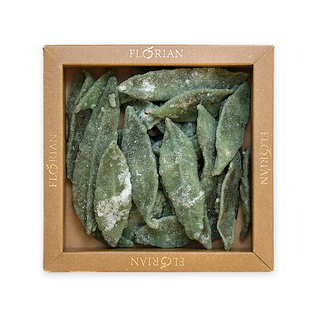 Crystallized Verbena Leaves by Confiserie Florian, 80 g box