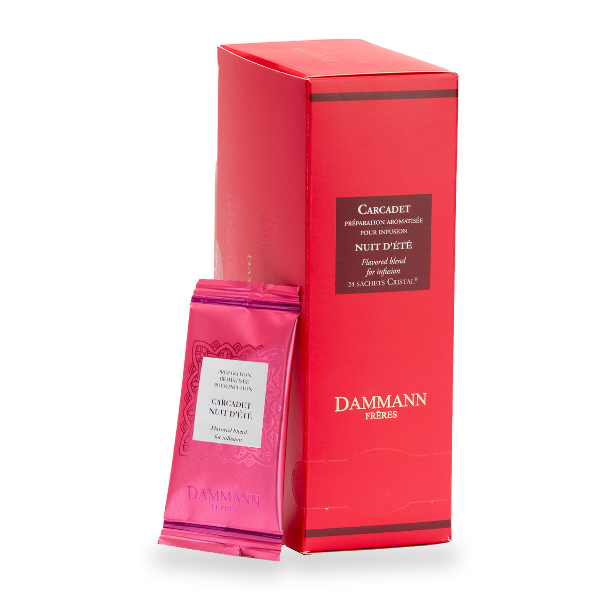 Carcadet Nuit D'Été Tea Bags by Dammann Frères, box of 24 sachets (96 g)