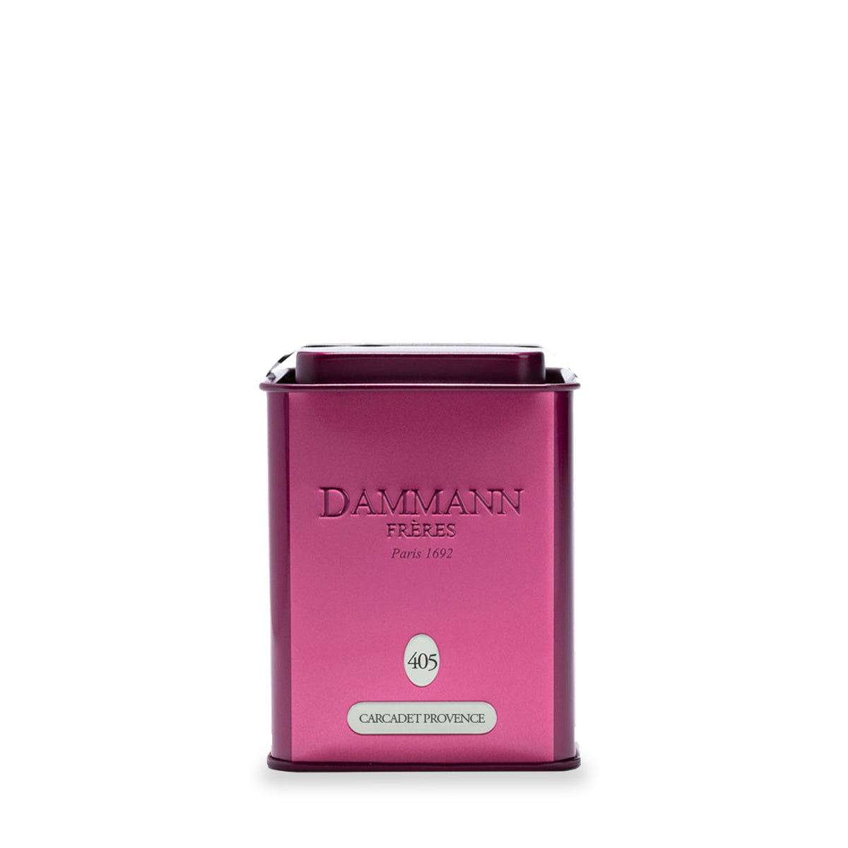 Carcadet Provence de Dammann Frères, boîte métal de 100 g