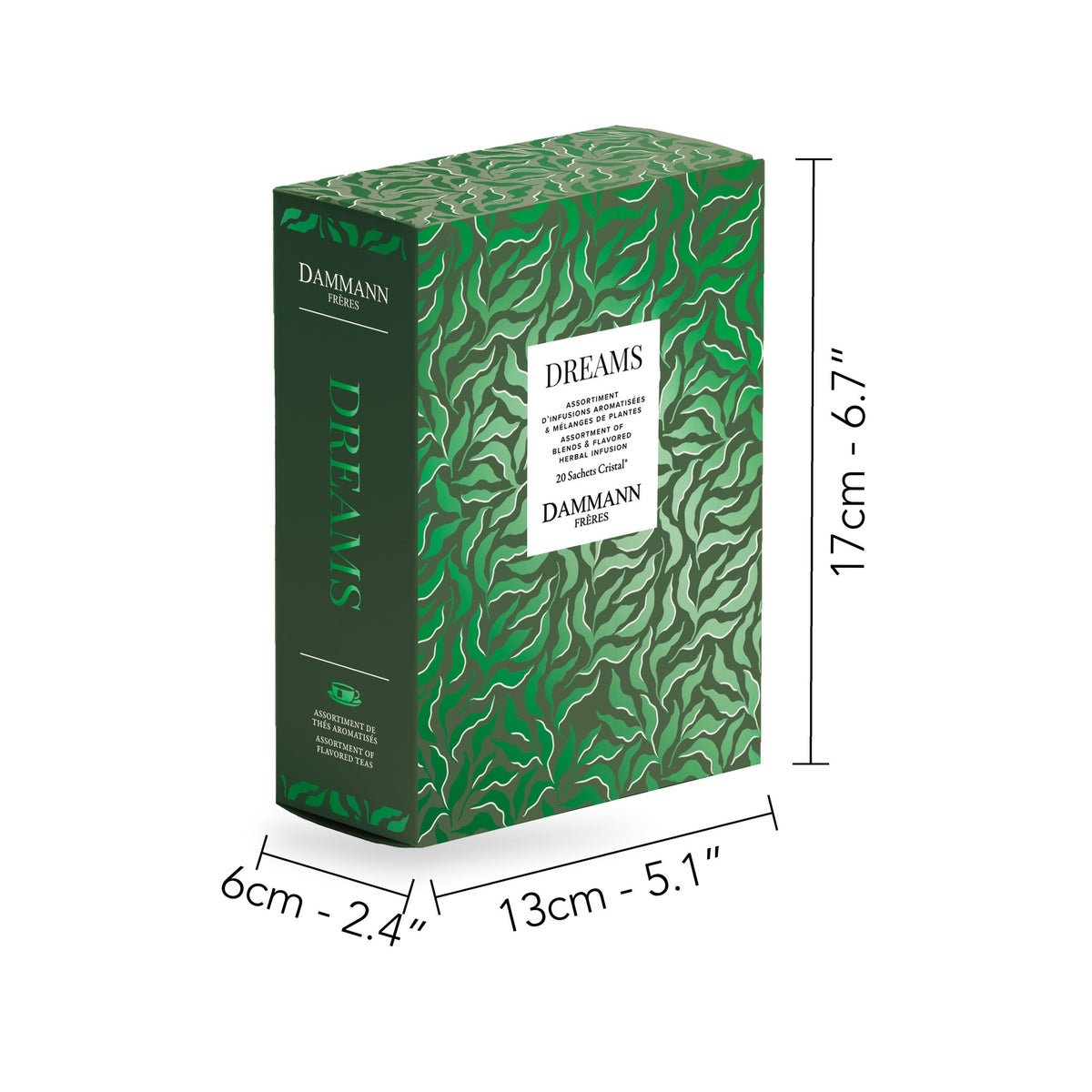 Dreams Gift Box by Dammann Frères, dimensions
