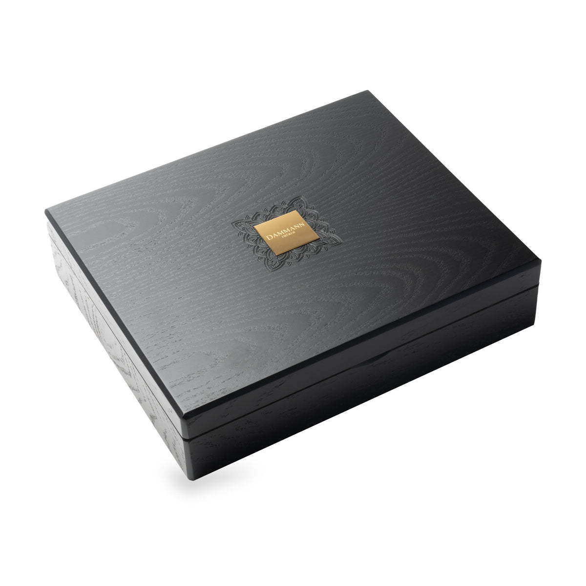Black Wooden Chest Gift Set by Dammann Frères, sold empty
