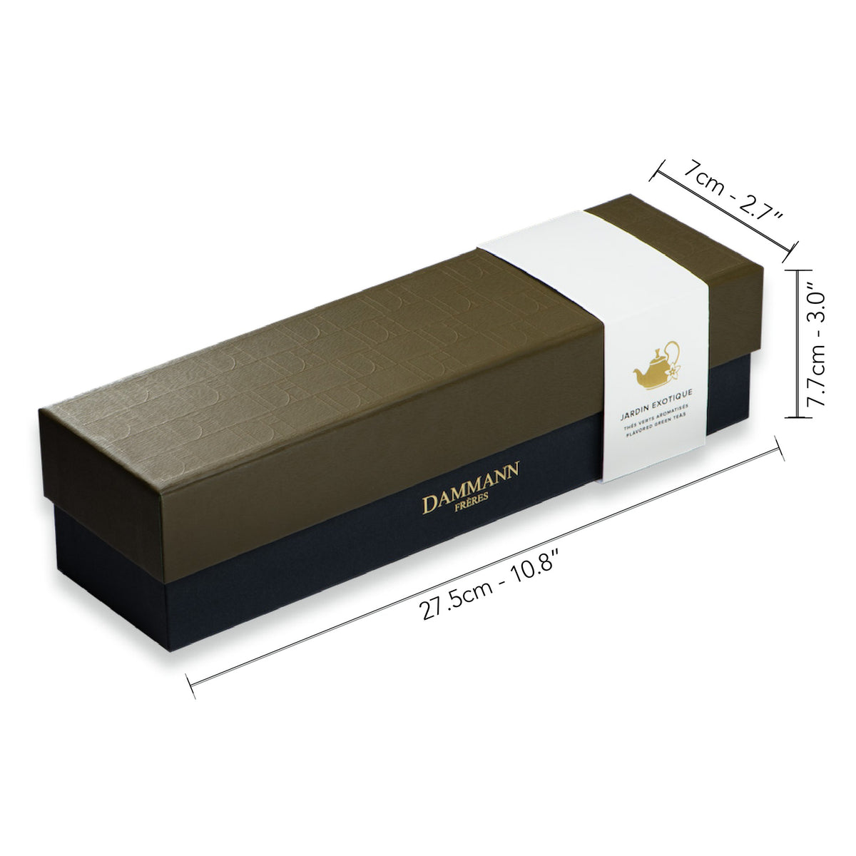 Coffret Jardin Exotique Dammann Frères, dimensions