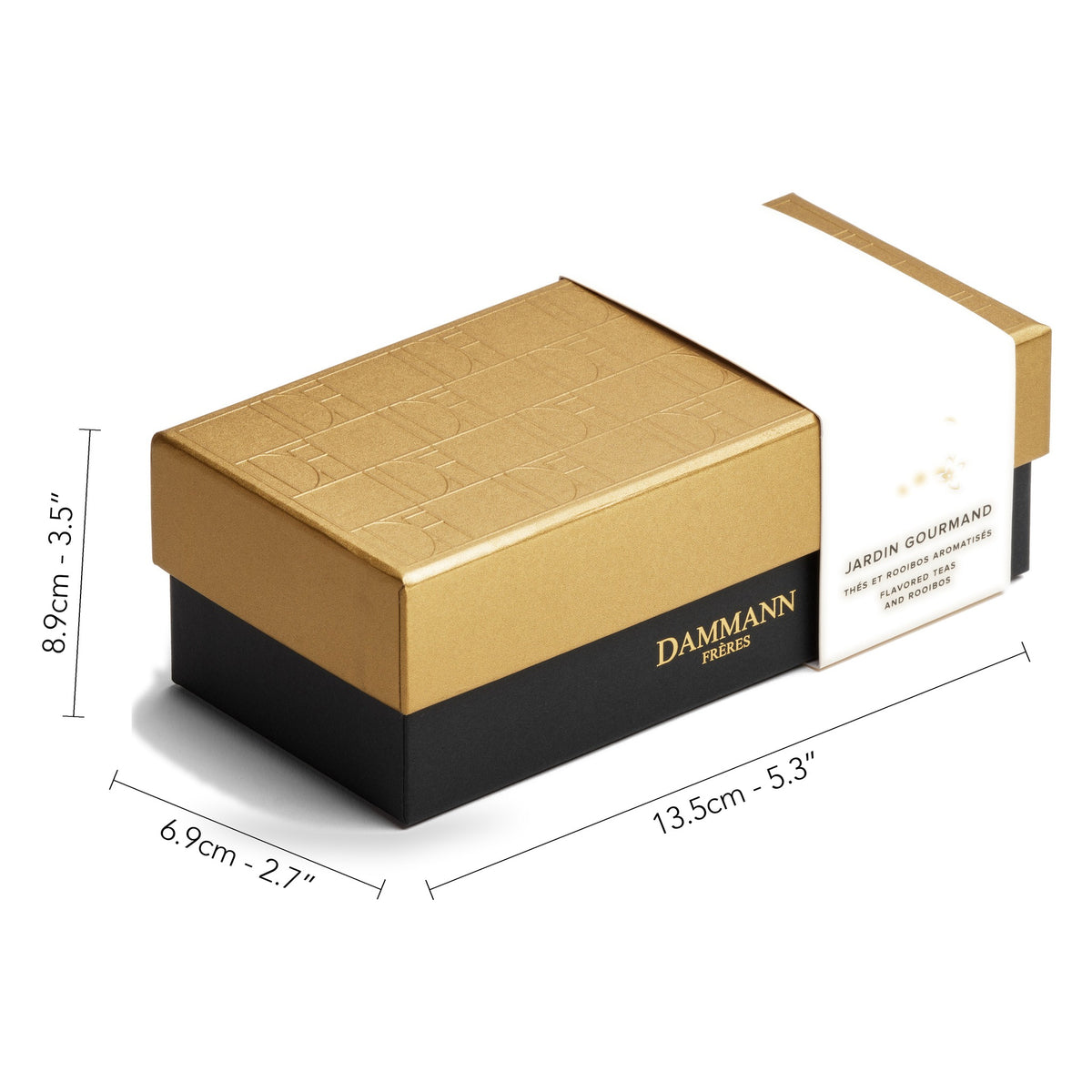 Coffret Jardin Gourmand Dammann Frères, dimensions