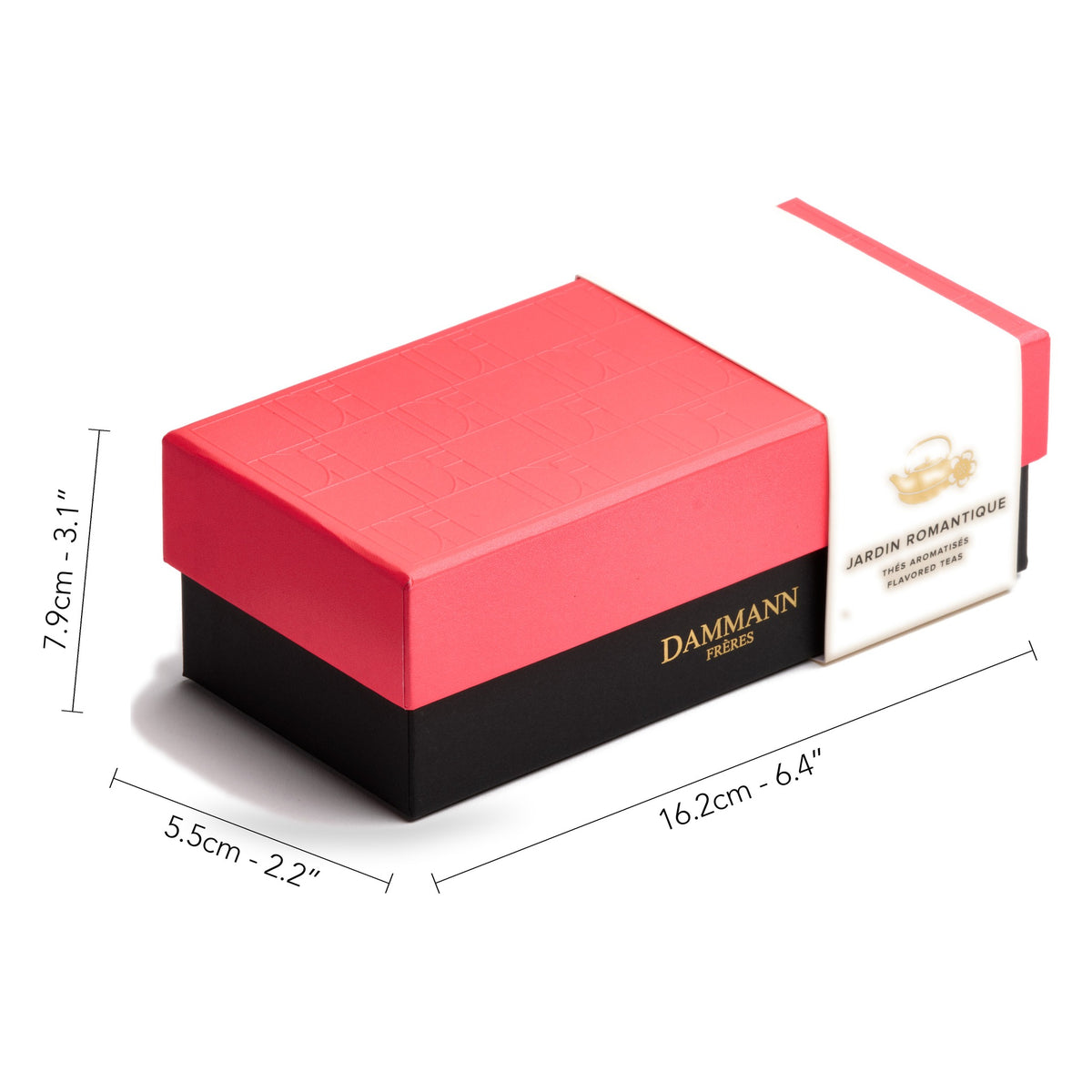 Coffret Jardin Romantique Dammann Frères, dimensions