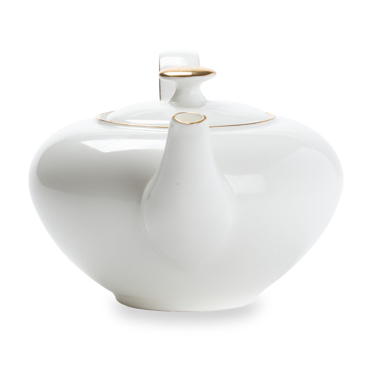 Théière en porcelaine Concorde de Dammann Frères, vue de face