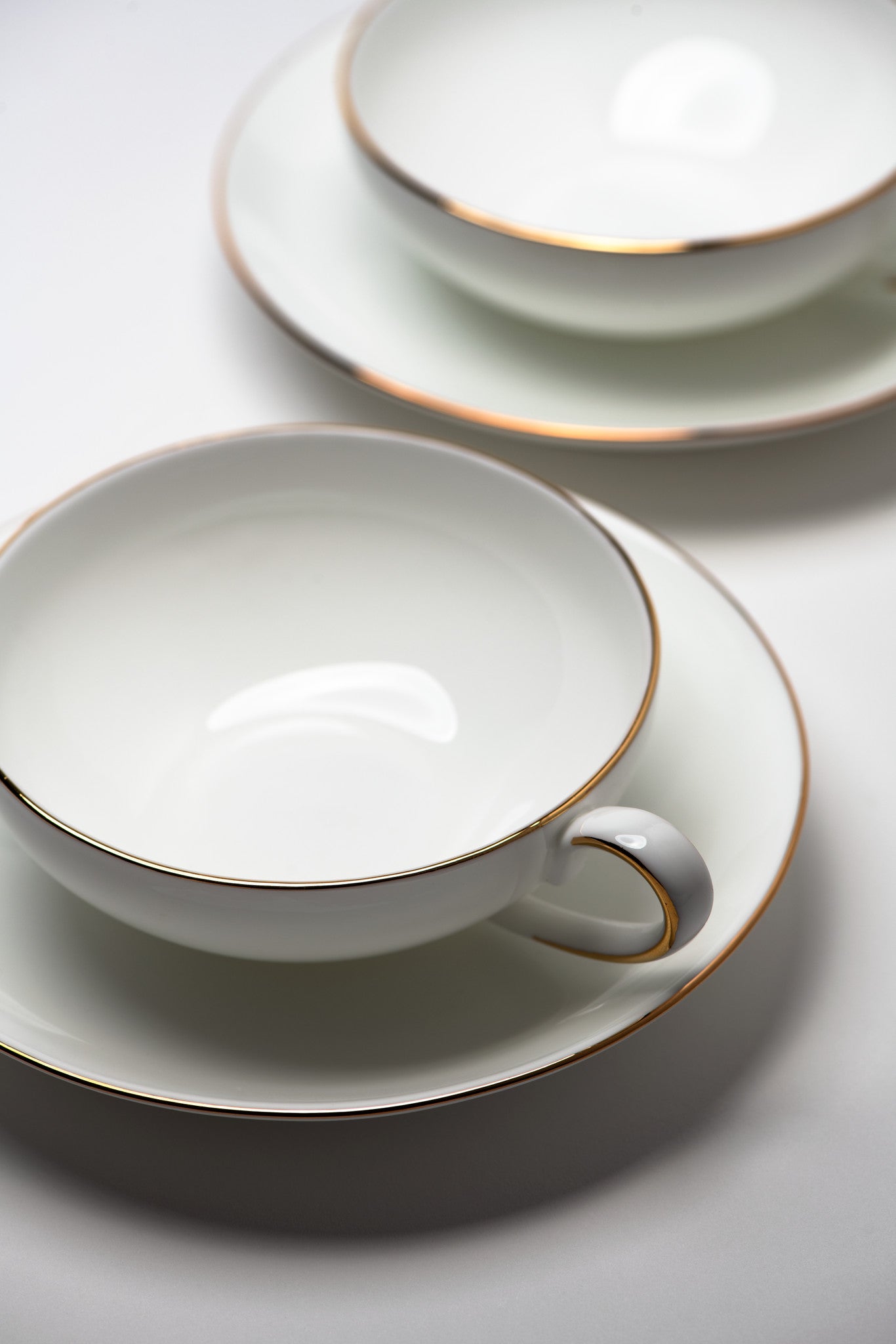 Two Concorde porcelain cups and saucers by Dammann Frères