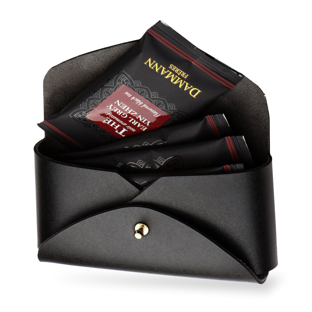 Tea Bags Travel Holder Black by Dammann Frères, third view