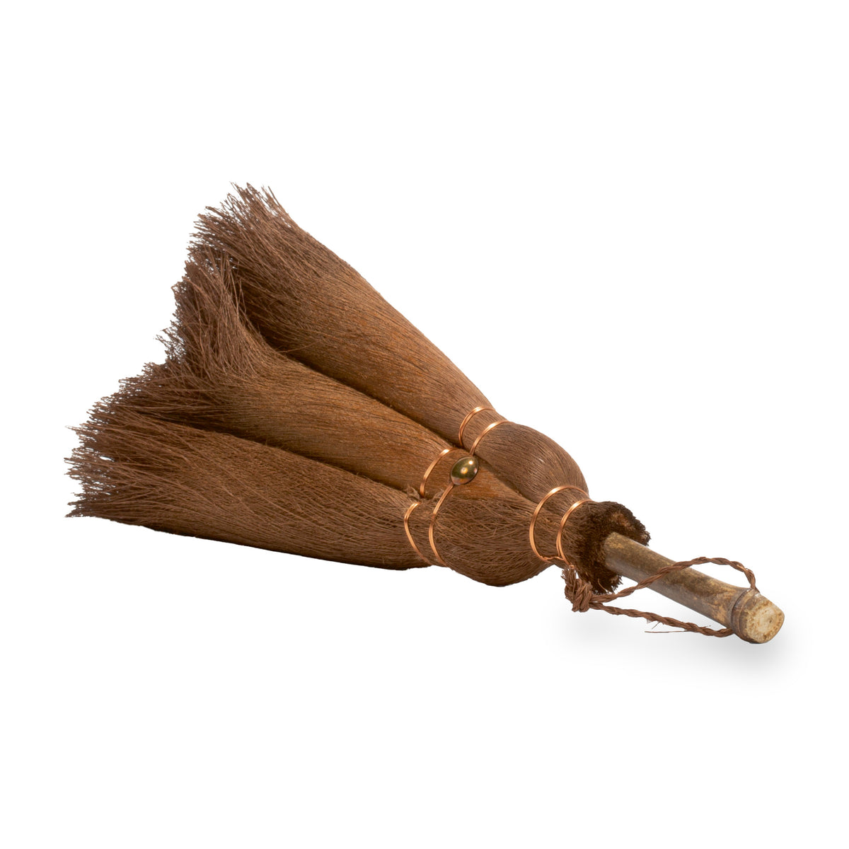 Balai de comptoir en fibre de coco de Dammann Frères, manche en bois