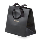 Petit sac cadeau noir Dammann Frères, poignées cordelette et ruban