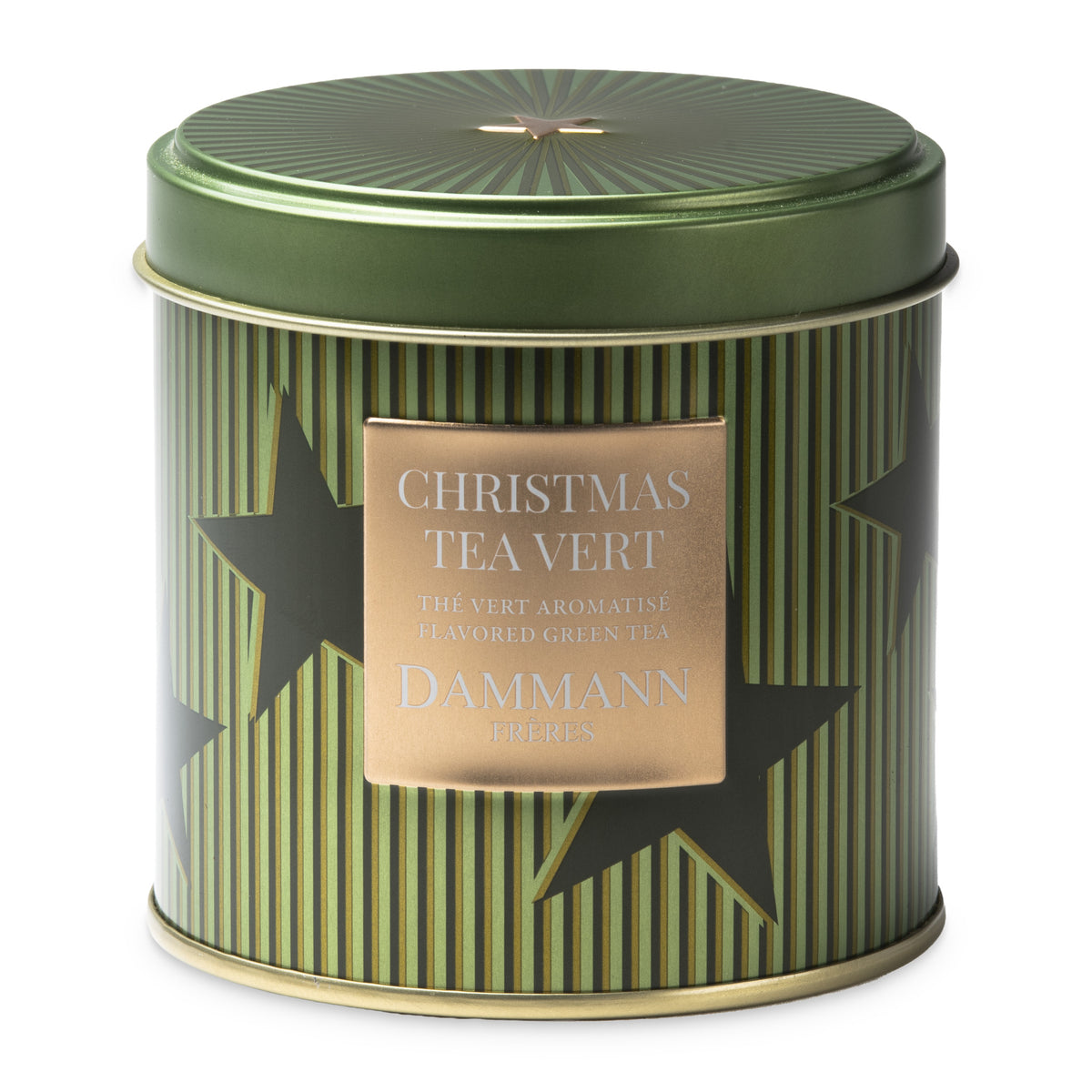 Christmas Tea Vert by Dammann Frères, 100 g green metal canister