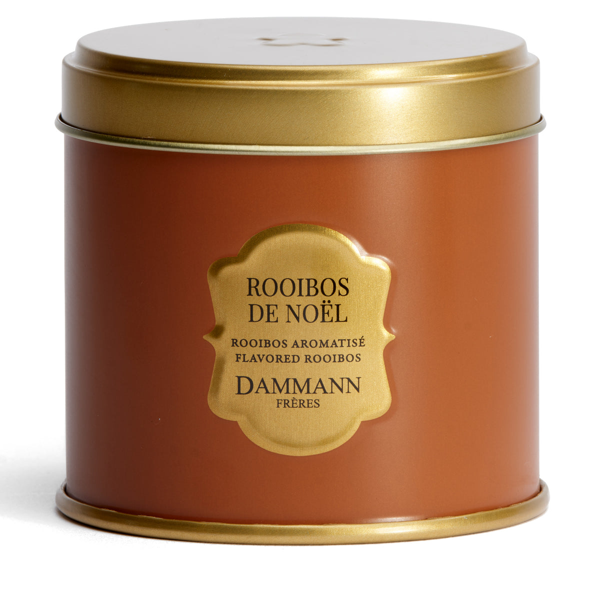 Rooibos de Noël by Dammann Frères, orange and gold tin