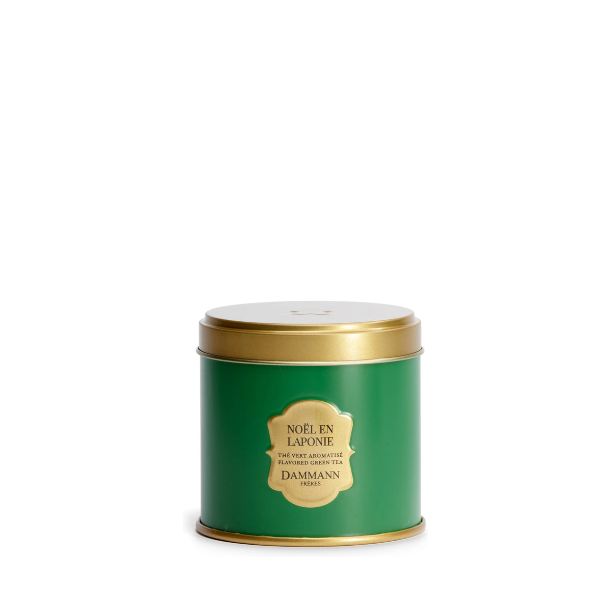 Noël en Laponie by Dammann Frères, evergreen and gold tin