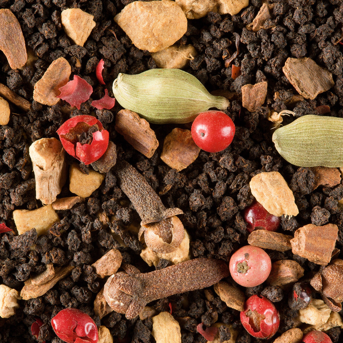 Close-up of Thé des Mille Collines loose-leaf tea by Dammann Frères