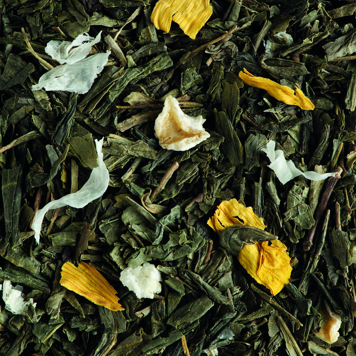 Close-up of Joli Coeur loose-leaf tea by Dammann Frères