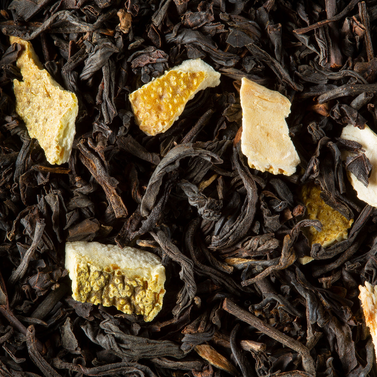 Close-up of Christmas loose-leaf tea by Dammann Frères