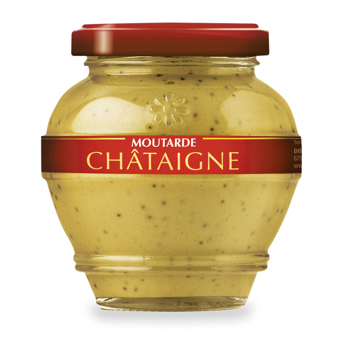 Chestnut Mustard by Domaine des Terres Rouges, 200 g glass jar
