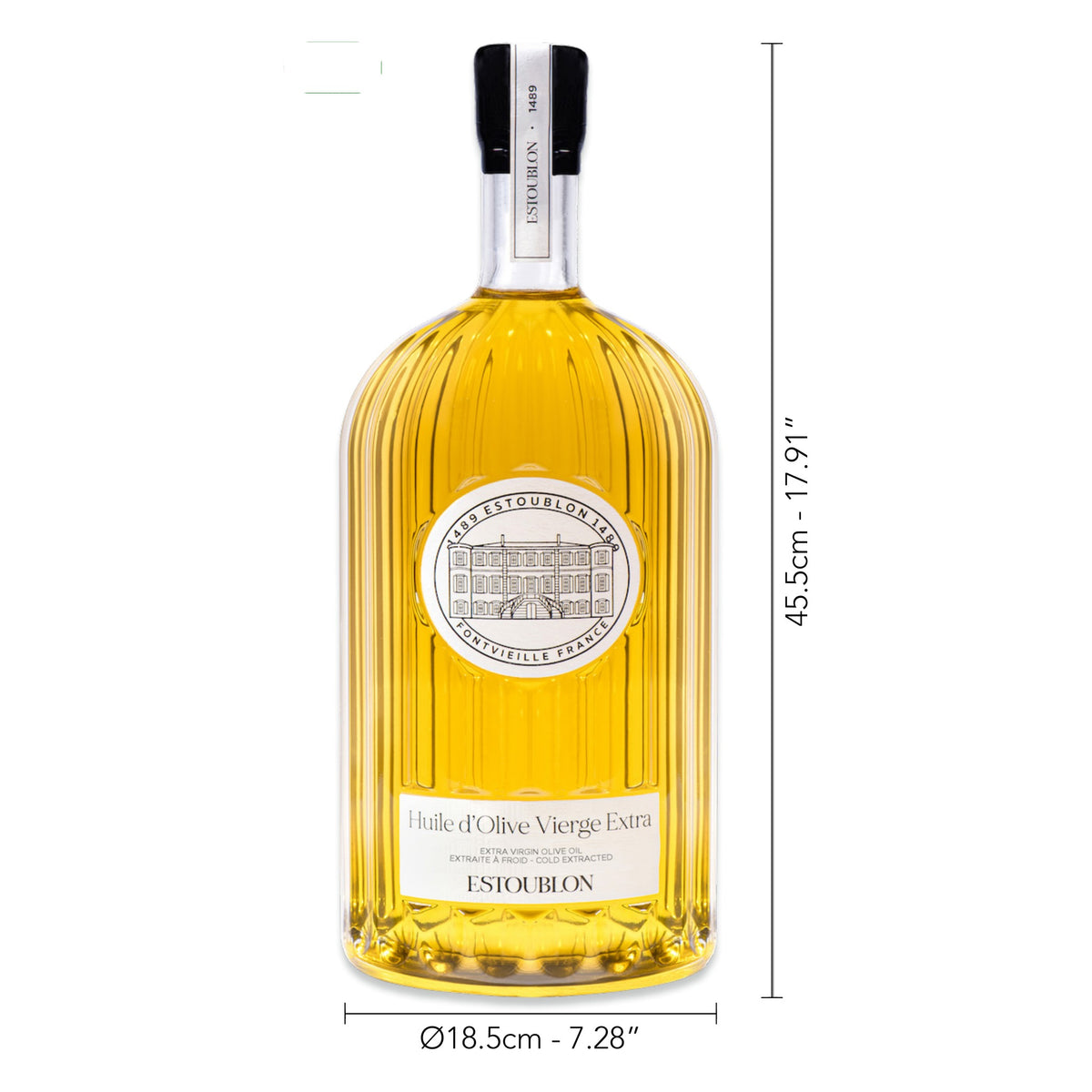 Huile d’olive Koroneiki Estoublon, 4,5 L, dimensions