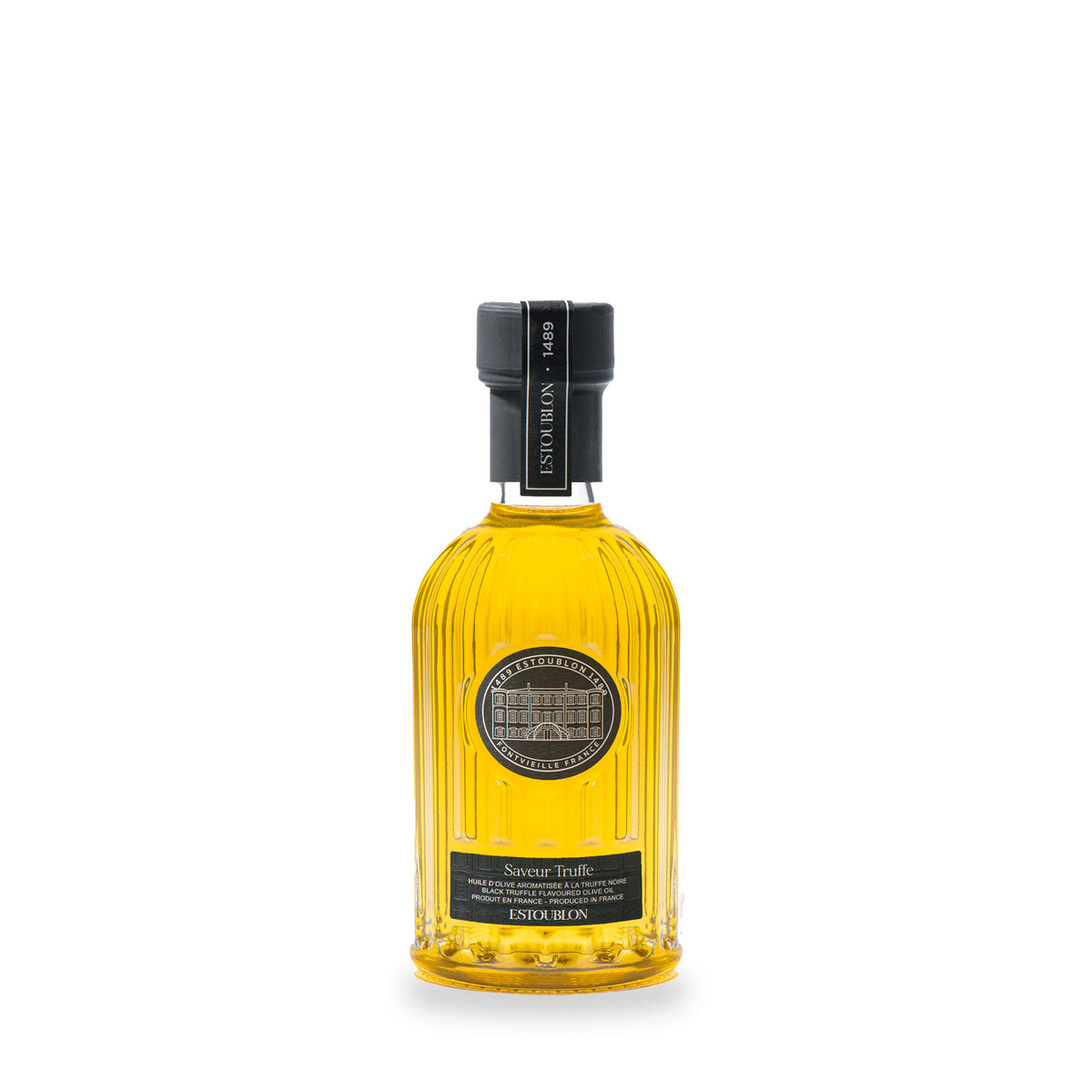 Huile d’olive à la truffe d’Estoublon, bouteille en verre de 200 ml