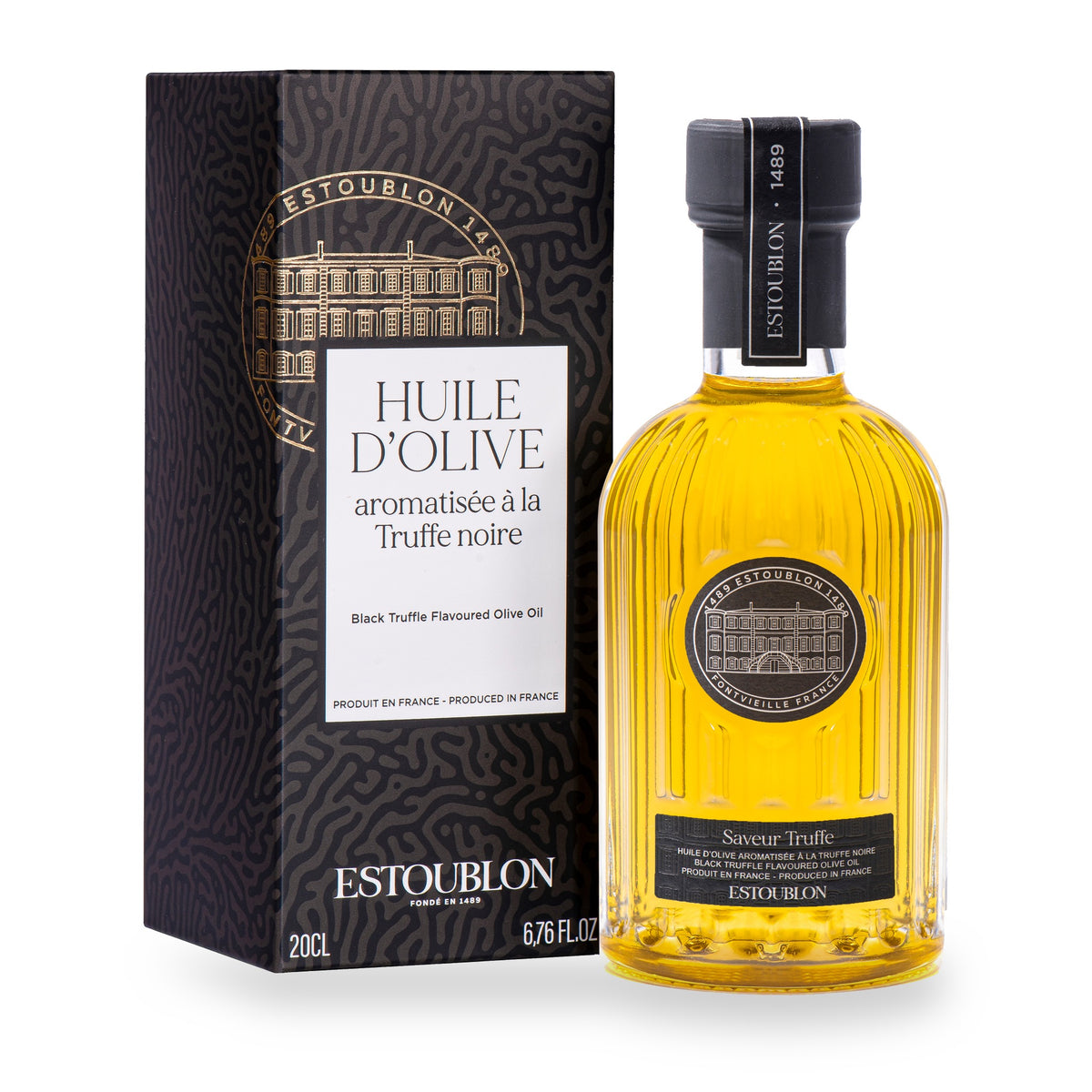 Truffle Olive Oil by Estoublon, 200 ml glass bottle with its gift box