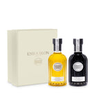 Coffret huile d’olive Koroneiki et vinaigre balsamique d’Estoublon, deux flacons de 200 ml et leur coffret