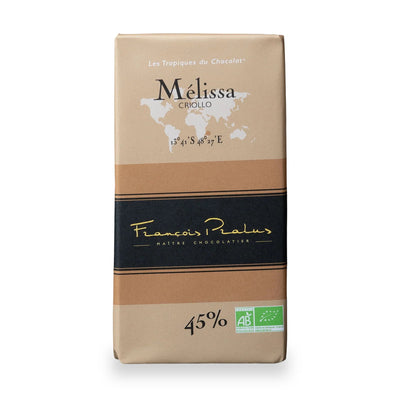 Tablette de chocolat au lait Mélissa 45 %