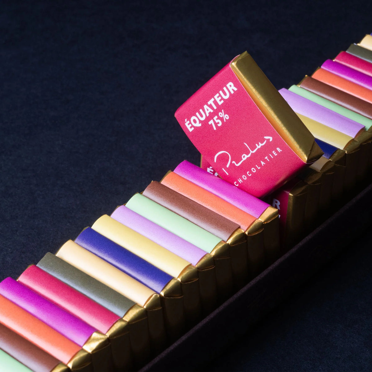 Tropical Chocolate Squares by François Pralus in their sleeve