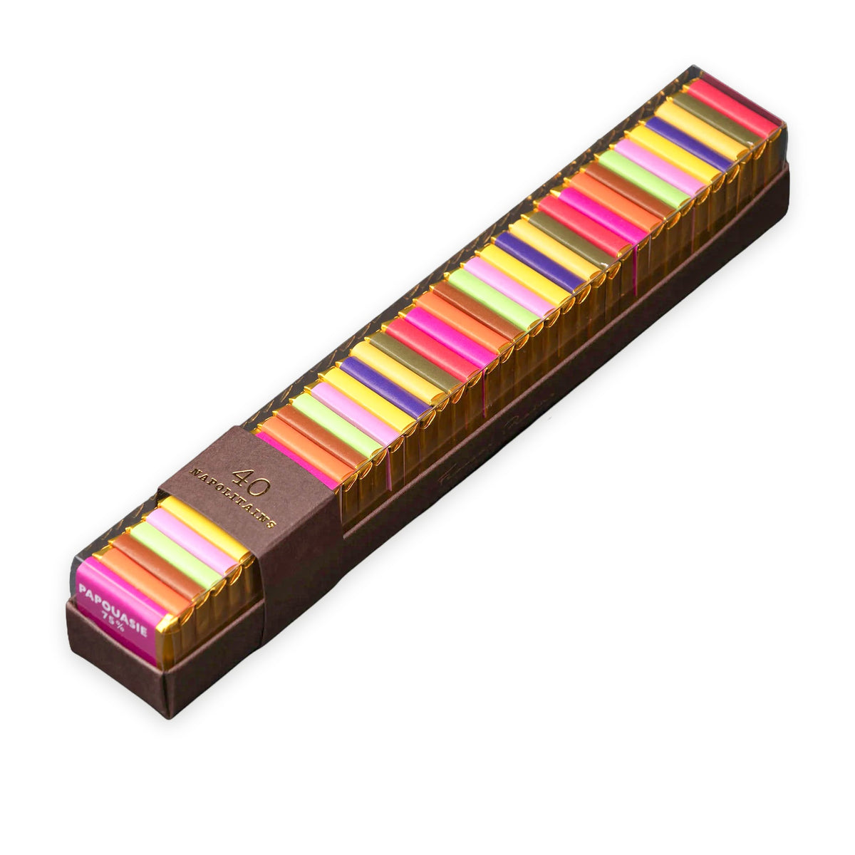 Tropical Chocolate Squares by François Pralus, large sleeve of 40