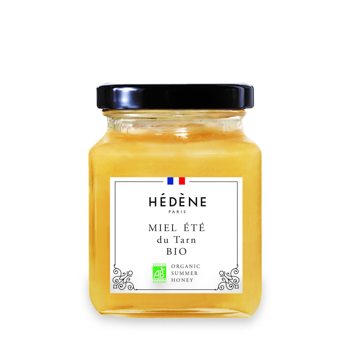 Organic Summer Honey by Hédène, 250 g glass jar