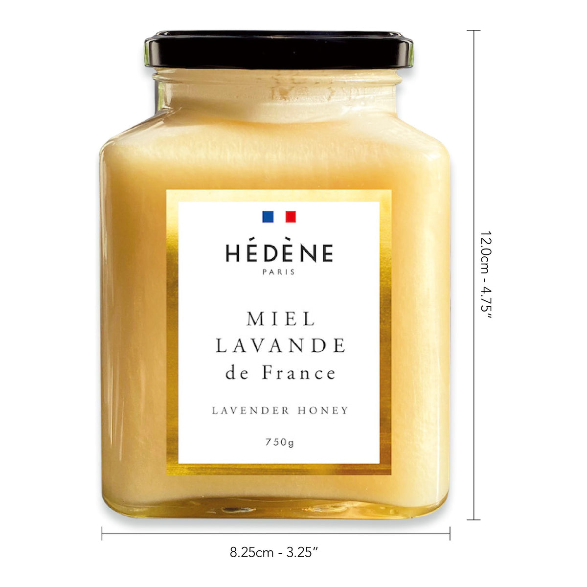 Miel de lavande Hédène, 750 g, dimensions