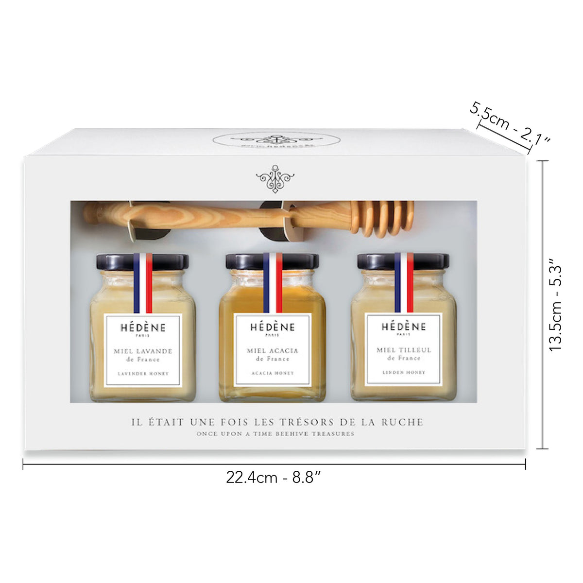 Coffret Trésor de la ruche Hédène, dimensions