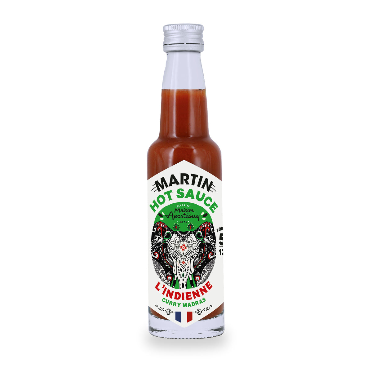 Indian Hot Sauce by Sauce Martin, 100 ml glass bottle