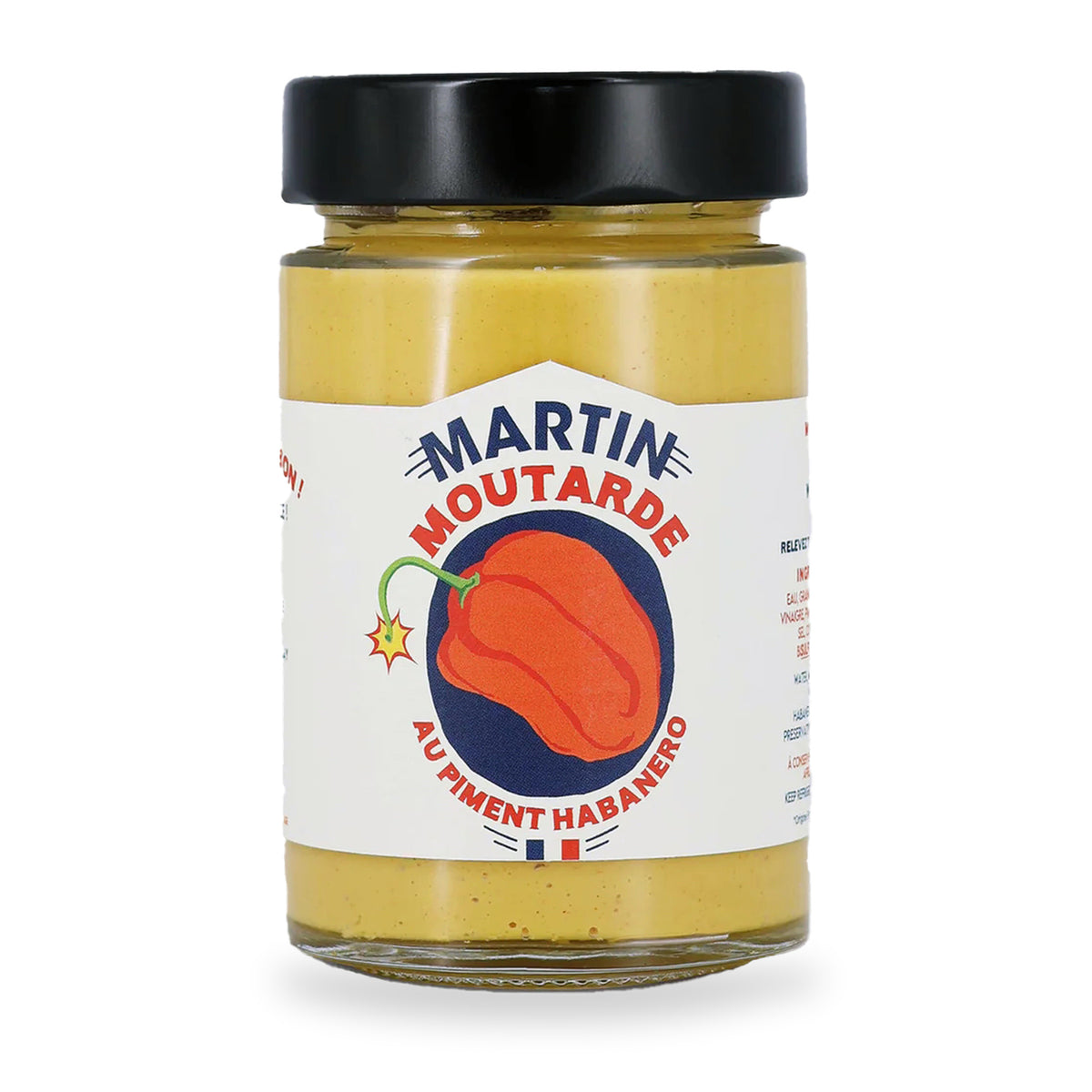 Habanero Mustard by Sauce Martin, 200 g glass jar