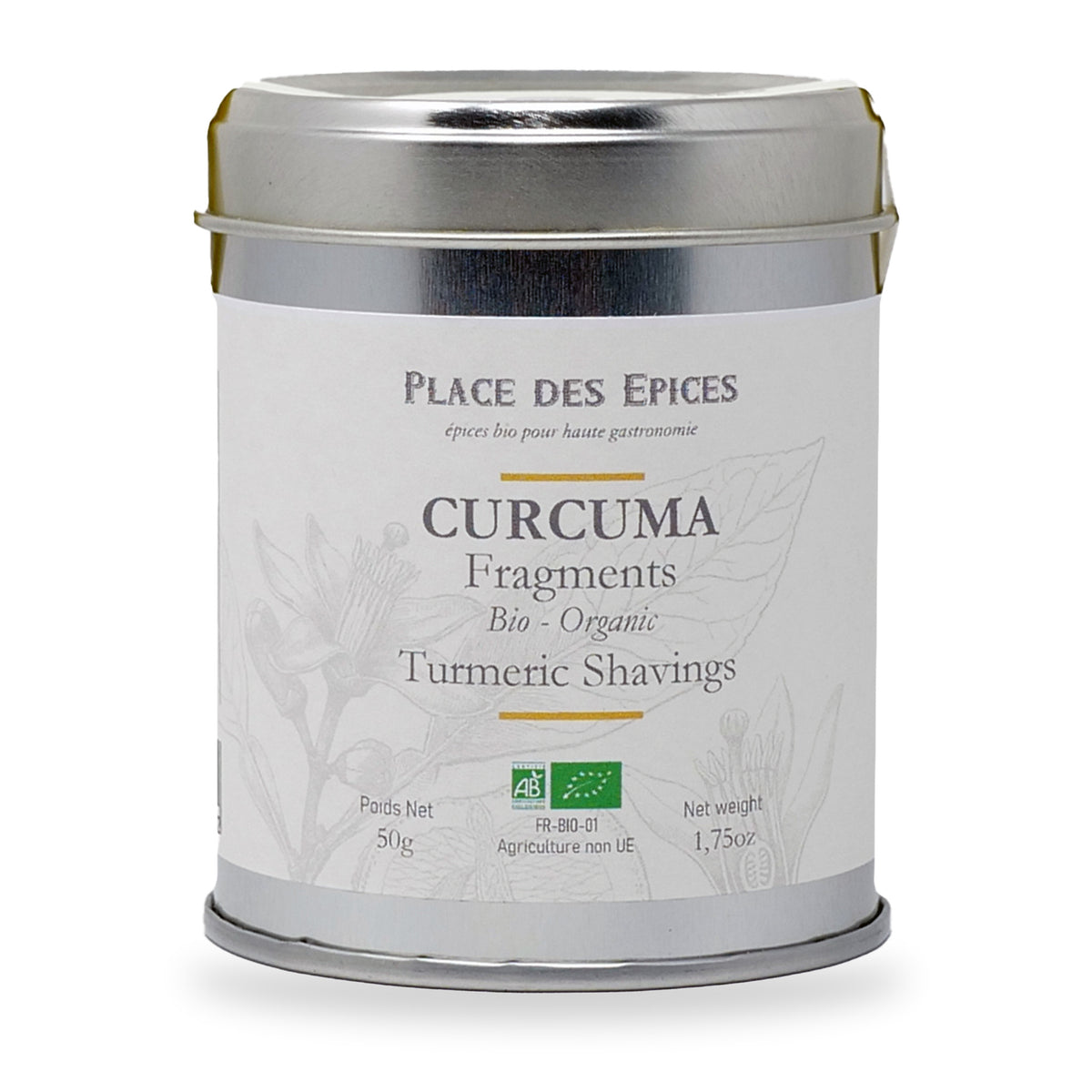 Turmeric Shavings by Place des Épices, 30 g tin