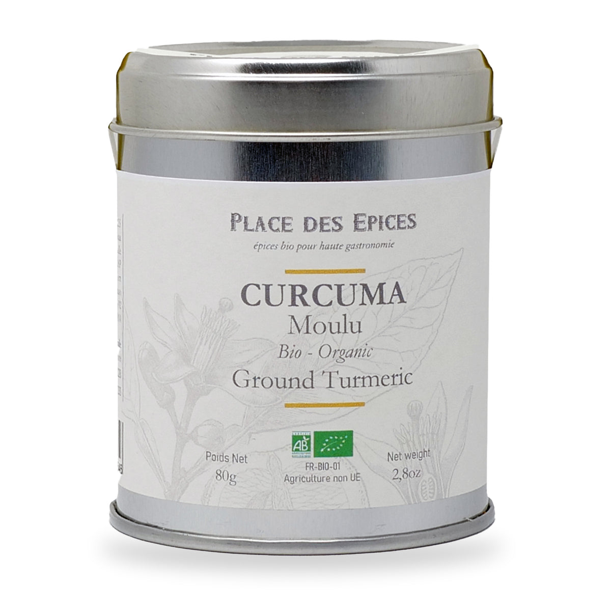 Turmeric Ground by Place des Épices, 80 g tin