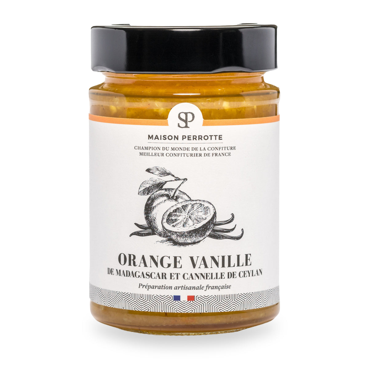 Orange Vanilla Jam by Maison Perrotte, glass jar